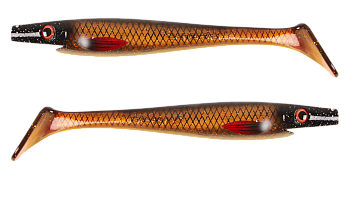 Силиконовая приманка Strike Pro Pig Shad Jr, цвет: Copper Carp, (уп./2шт.), (SP-172C#158)