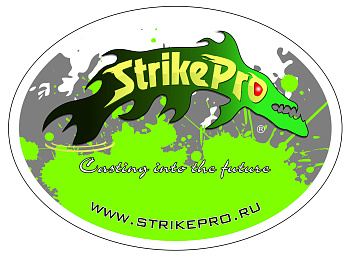 Наклейка ламинированная STRIKE PRO white (11х8cm)