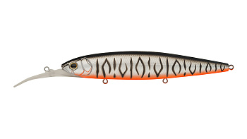 Воблер Минноу Strike Pro Bold Deep Diver 130SP, цвет: A243ES Grey Shadow Mat Tiger, (EG-191L-SP#A243