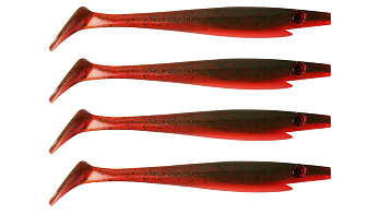 Силиконовая приманка Strike Pro Pig Shad Nano, цвет: Tomato, (уп./4шт.), (SP-172D#114)