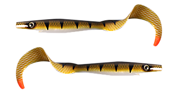 Силиконовая приманка Strike Pro Pig Tail Junior , цвет: Natual Perch OB, (уп./2шт.), (SP-172R#140)