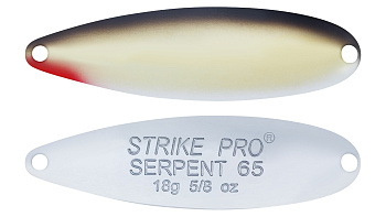 Блесна колеблющаяся Strike Pro Serpent Treble 65H, 65 мм, 18 гр, Тройник, (ST-010A1#A010GPE-CP)