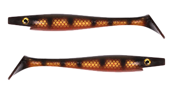 Силиконовая приманка Strike Pro Pig Shad Jr, цвет: Black Okiboji Perch, (уп./2шт.), (SP-172C#144)