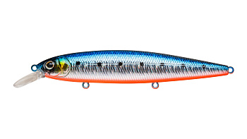 Воблер Минноу Strike Pro Bold 110SP, цвет: A234-SBO-LU Blue Back Silver OB Fluo, (EG-191A-SP#A234-SB
