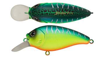Воблер Крэнк Strike Pro Crankee Diver 60, цвет: A223S-RP Pearl Mat Tiger, (JL-038F#A223S-RP)