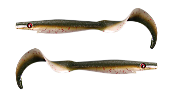 Силиконовая приманка Strike Pro Pig Tail Junior , цвет: Arkansas Shiner, (уп./2шт.), (SP-172R#104)