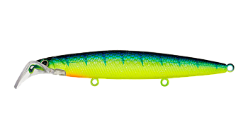 Воблер Минноу Strike Pro Scooter Minnow 110F, цвет: C063F Blue-yellow Tiger Sparkles, (EG-186F#C063FL)