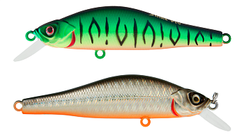 Воблер Минноу Strike Pro Archback 80SP, цвет: GC01S/A70-713 Double Black Silver OB/Mat Tiger, (EG-12