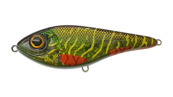 Воблер Джеркбейт Strike Pro Buster Swim Jr, цвет: C755G-UV Green Motoroil Pike UV, (EG-228A#C755G-UV)