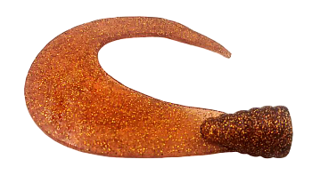 Хвост Big Sickle Tail твистерный Большой серп 12см (развернутый 16см), 20гр, красный кола с блестками 2шт