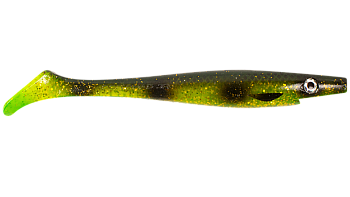 Силиконовая приманка Strike Pro Giant Pig Shad, цвет: Olive Spotted Bullhead, (SP-172B#134)