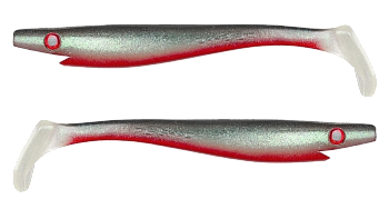 Силиконовая приманка Strike Pro Pig Shad Tournament, цвет: Red Ghost Turkos holo, (уп./2шт.), (SP-172M#SP18)