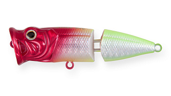 Воблер Поппер составной Strike Pro Pike Pop Joint 75, цвет: X10-SBO Clown Silver, (SH-002CJ#X10-SBO)