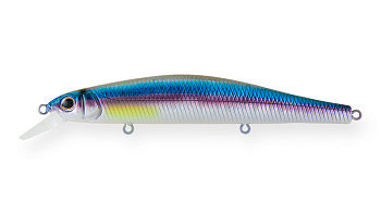 Воблер Минноу Strike Pro Inquisitor 130SP, цвет: A210-SBO-RP Rainbow Ghost Wakasagi, (EG-193C-SP#A21