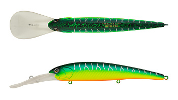 Воблер Минноу Strike Pro Hooligan Deep Diver 120, цвет: A223S-RP Pearl Mat Tiger, (EG-220L#A223S-RP)