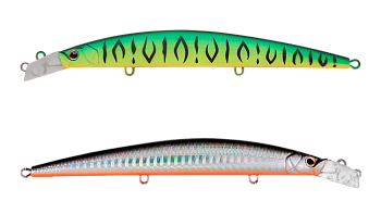 Воблер Минноу Strike Pro Top Water Minnow 130, 130 мм, 15 гр, Загл. 0,1м.-0,7м., Плавающий, цвет: GC01S/A70-713 Double Black Silver OB/Mat Tiger, (JL-158F#GC01S/A70-713S)