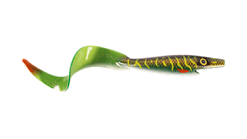 Силиконовая приманка Strike Pro Giant Pig Tail, цвет: Green Motoroil Pike UV, (уп./1шт.), (SP-172K#M