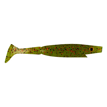 Силиконовая приманка Strike Pro Piglet Shad 10, цвет: Watermelon Red Flake, (уп./6шт.), (SP-172E#118