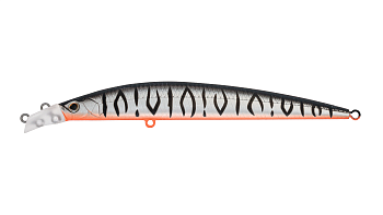 Воблер Минноу Strike Pro Top Water Minnow 110, цвет: A243ES Grey Shadow Mat Tiger, (JL-166F#A243ES)