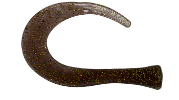 Хвост силиконовый для Guppie 14см 7,6гр, моторное масло с разноцветными блестками 3шт