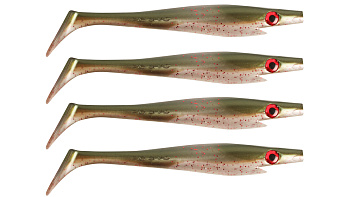 Силиконовая приманка Strike Pro Pig Shad Nano, цвет: Arkansas Shiner, (уп./4шт.), (SP-172D#104)