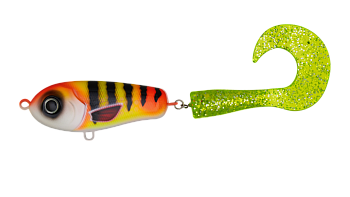 Воблер Джеркбейт Strike Pro Wolf Tail Sinking, цвет: C683F Disco Perch, (EG-159#C683F)