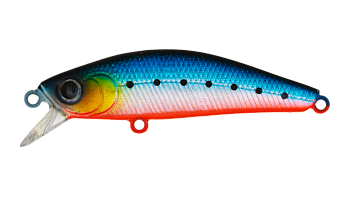 Воблер Минноу Strike Pro Skinny Mini 50S, цвет: A234-SBO-LU Blue Back Silver OB Fluo, (EG-222A#A234-