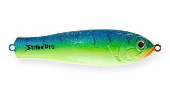 Блесна колеблющаяся Strike Pro Salmon Profy 115, цвет: C063F Blue-yellow Tiger Sparkles, (PST-03A#C063F/C063F)