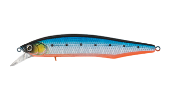 Воблер Минноу Strike Pro Intriger 105SP, цвет: A234-SBO-LU Blue Back Silver OB Fluo, (EG-194A-SP#A234-SBO-LU)